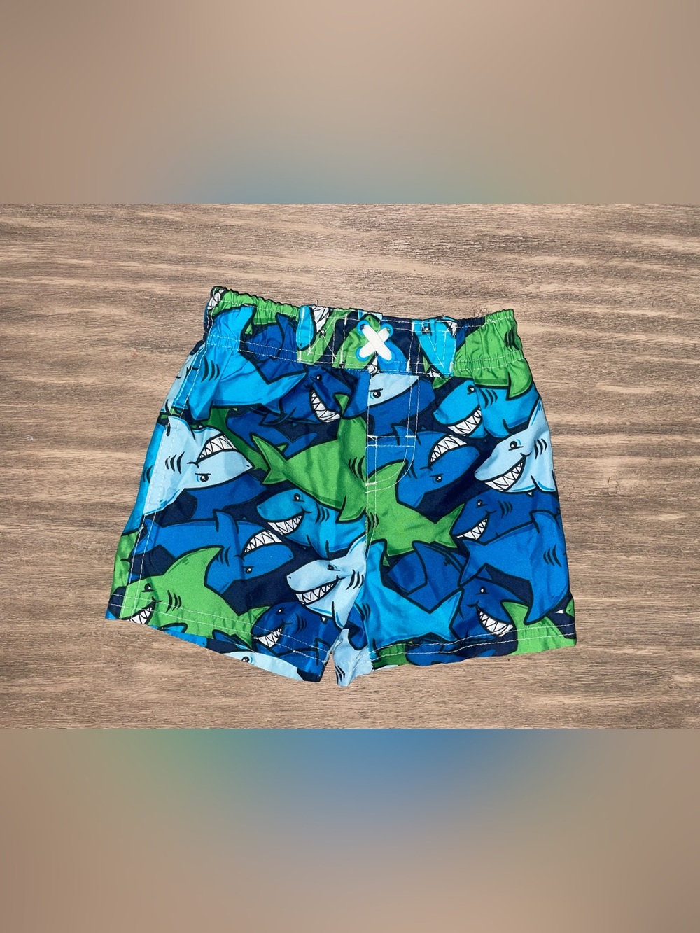 Circo Blue & Green Shark Swim Shorts